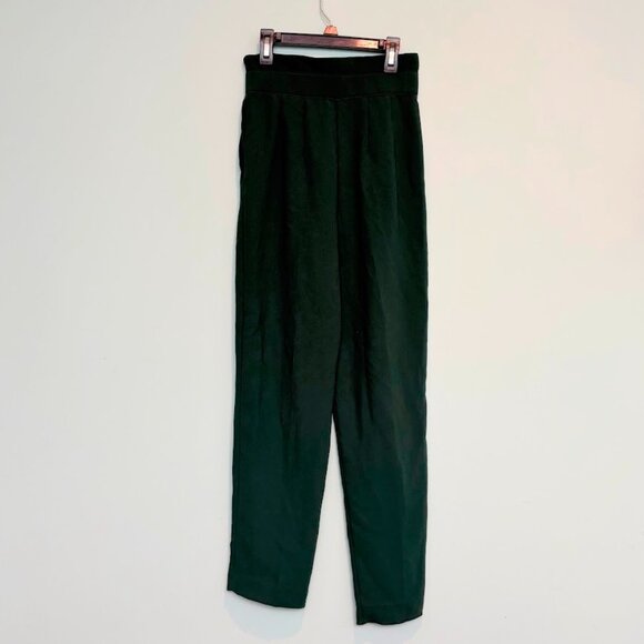 size 2 dark Green High waisted pants with buttons Career Dressy - Picture 2 of 2